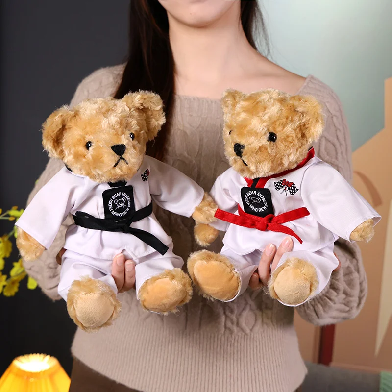 Custom stuffed Taekwondo teddy Bear plush toy Bear plush Taekwondo clothing Bear plush toy Stuffed Taekwondo plush bear toy
