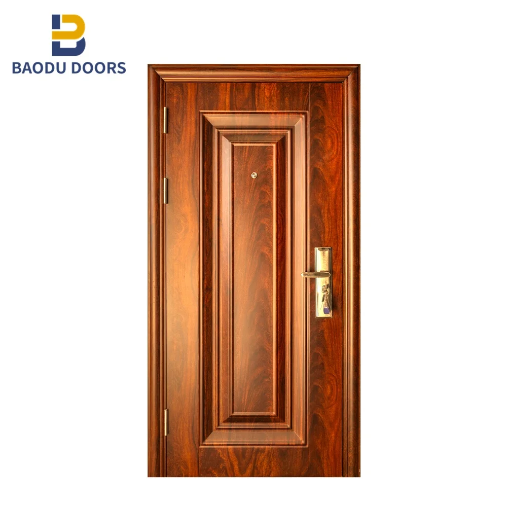 BD China golden door supplier provide 0.6/1.2mm steel security door for Malaysia