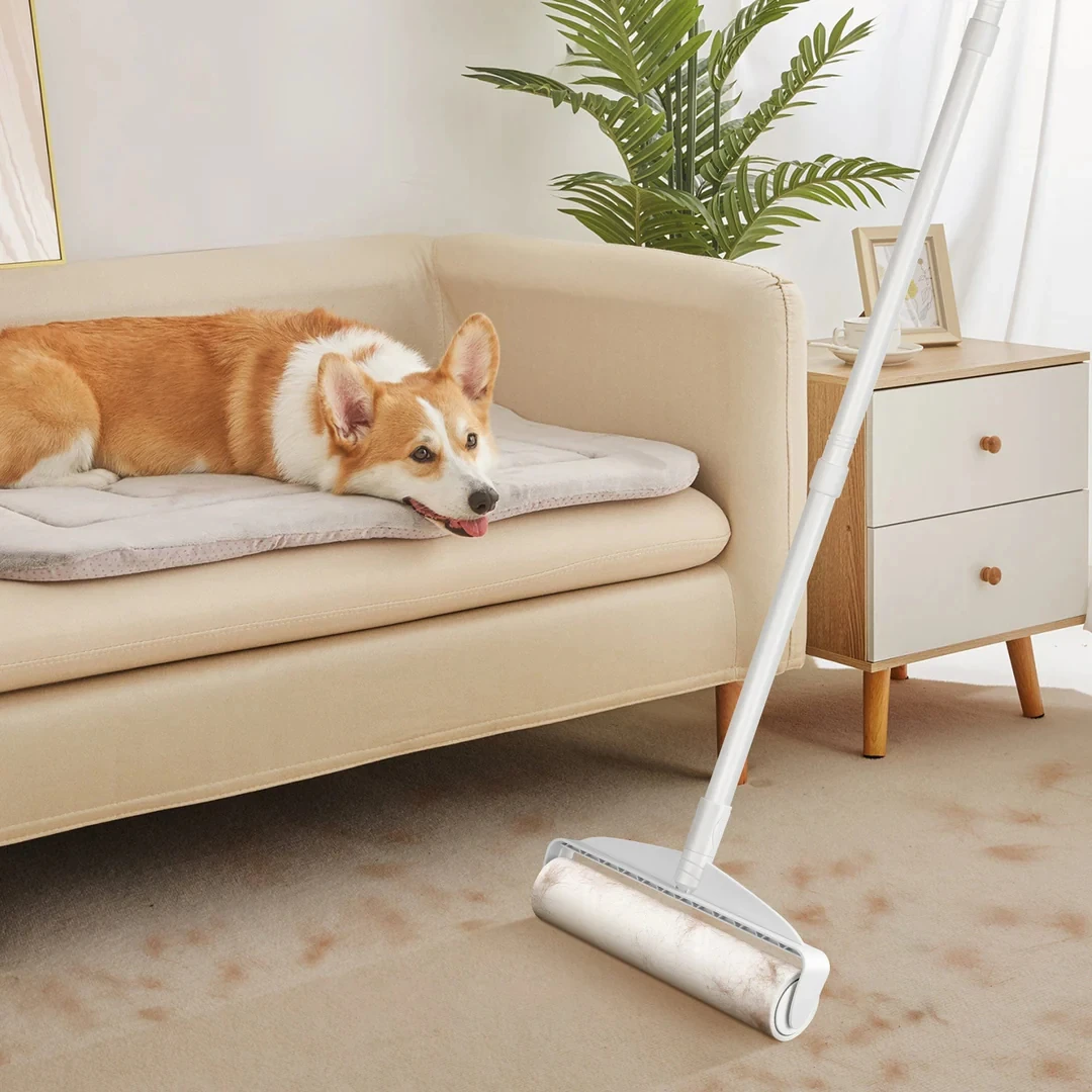Fresh New Coming Second Generation 90 Sheets 2 Rolls Pet Hair Remover Roller With Adjustable Handle For More Versatility