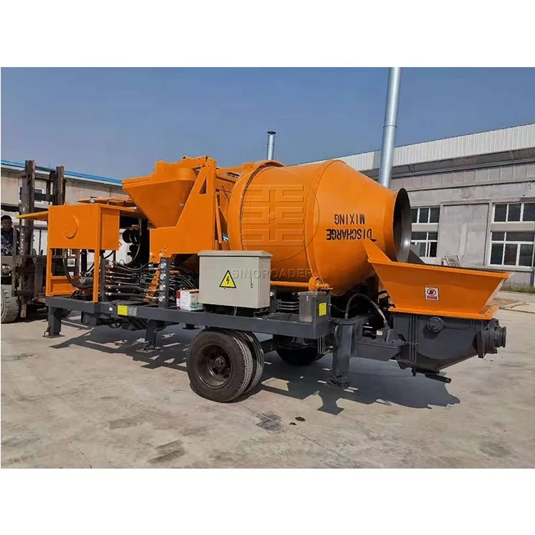 High Pressure and Popular Big Mobile Roller Concrete Pump with Mixer