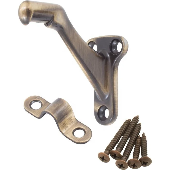 Handrail bracket heavy duty stair wall mounted brass handrail bracket zinc alloy handrail fittings bracket