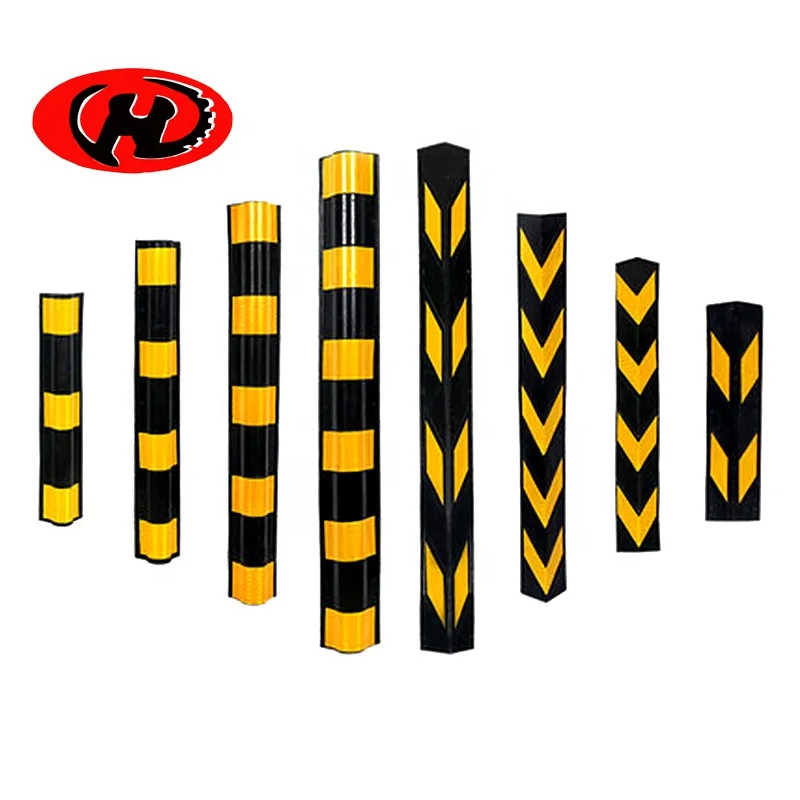 rubber corner guard rubber bumper with reflective sticker