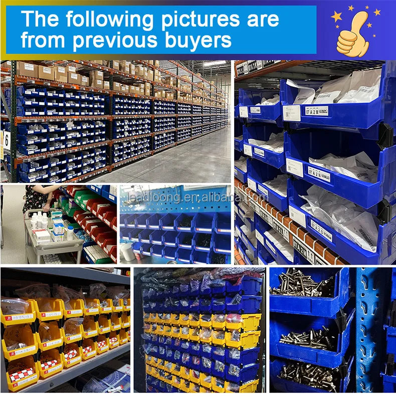 Wholesale Warehouse Tool Storage Box Stacking Bins Industrial Workbench Plastic Stackable Storage Shelf Bin