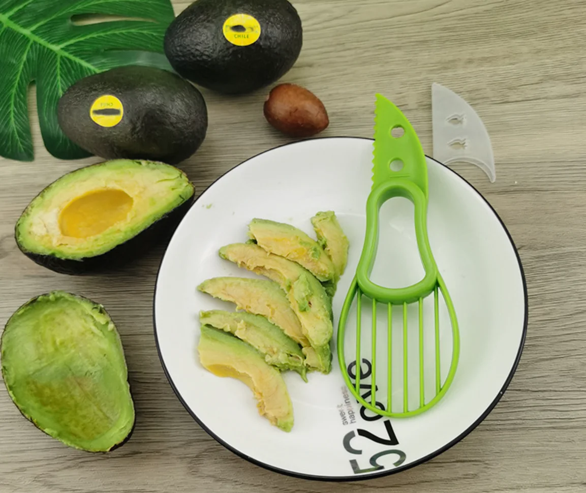 plastic kiwi fruit cutting spoon, kiwi serrated knife peeling scoop, avocado meat cutter tool avocado slicer