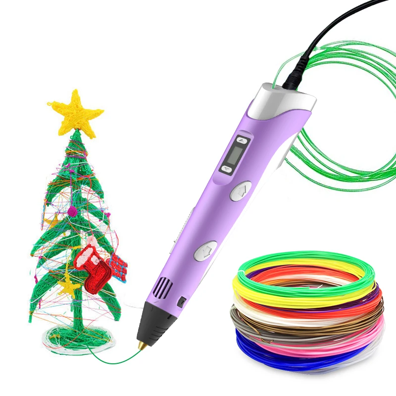 Children 3D Printing Pen USB Drawing Toy Set ABS/PCL Filament Portable 3D Digital Doodle Printing Pen