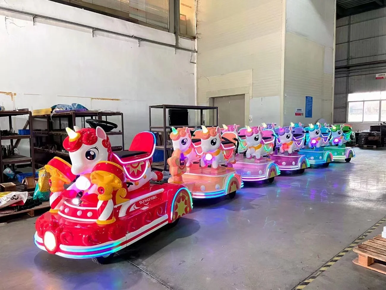 Unicorn Train 11 seats christmas mini trackless train for shopping mall
