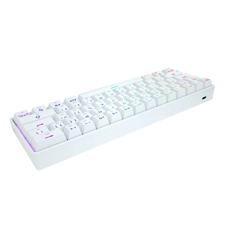 Factory supply  Cherry Outemu Gateron 61 Keys Led Backlit Wireless Mechanical Gaming Keyboard