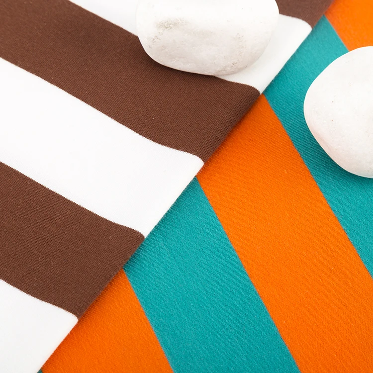 Factory direct sale 32S terry cloth fabric colorful striped french terry fabric for hoodie