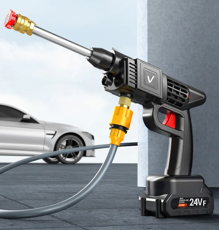 Factory New Product Car Pressure Washing Gun Portable Car Wash Water Spray Gun Lithium Battery Car Wash Foam Gun