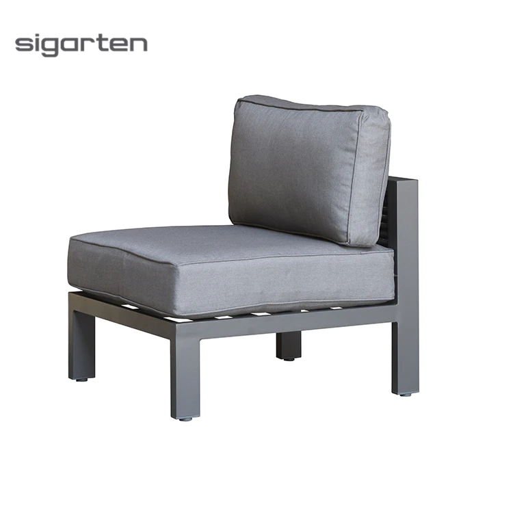 sigarten Hot Sale Outdoor Garden Furniture Set Patio Furniture Aluminum Sofa With Lounge Bed Luxury