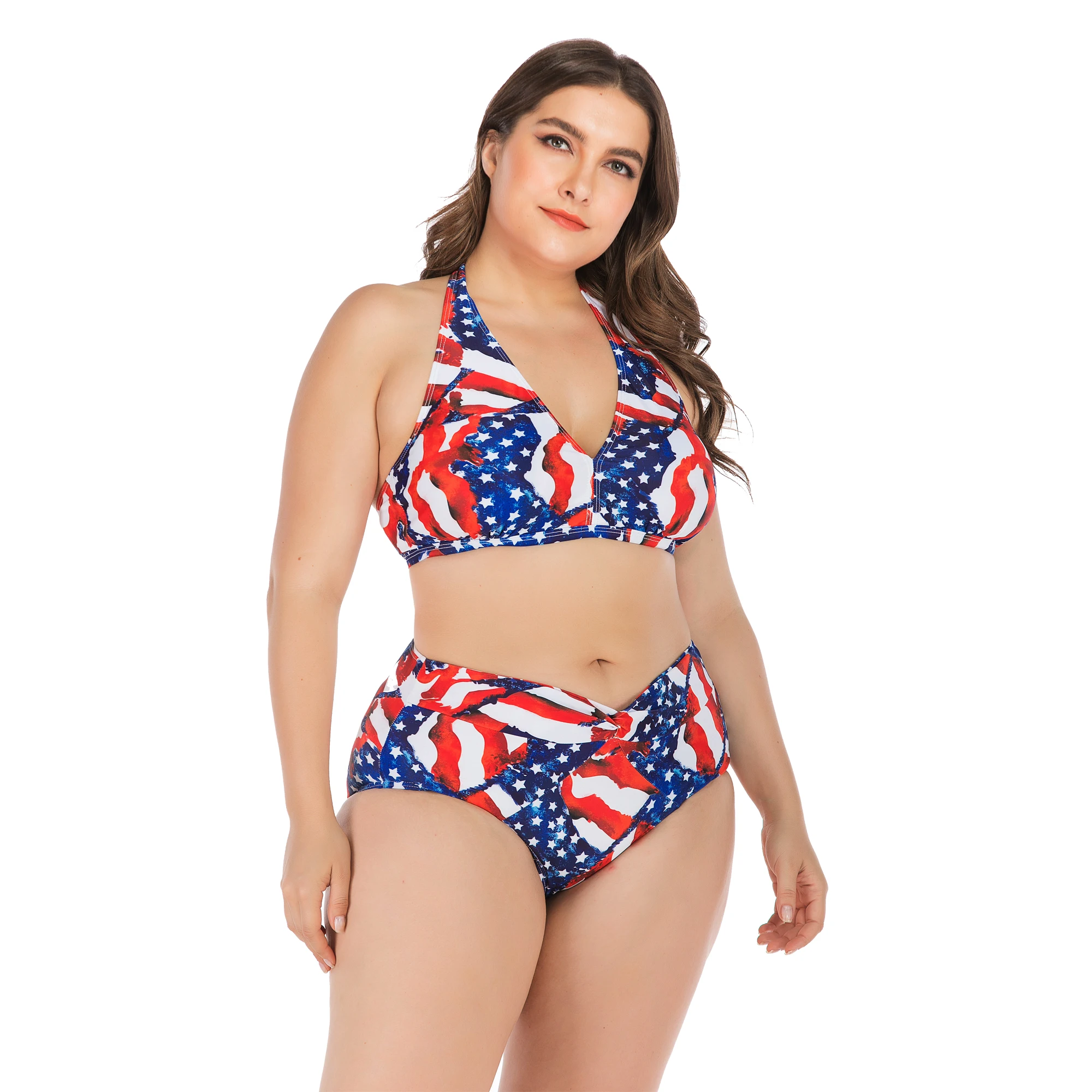 bathing suits American flag swimsuit Fashion Women Sexy Bikini Plus Size Swimwear & Beachwear