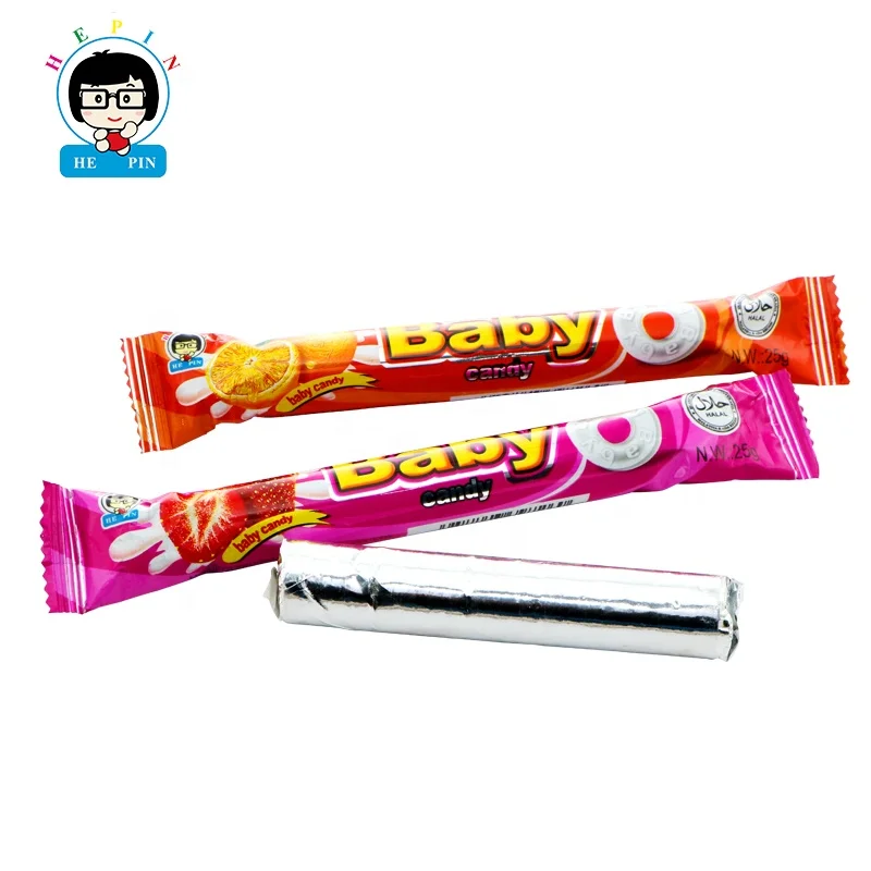 Wholesale Custom Order Baby Roll Candy Fruity Flavor Press Candy Sweet Tablet Candy