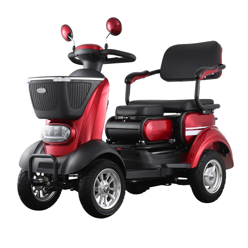 Low Speed Elderly Care Magnetic Brake 4 Wheel Mobility Electric Scooter