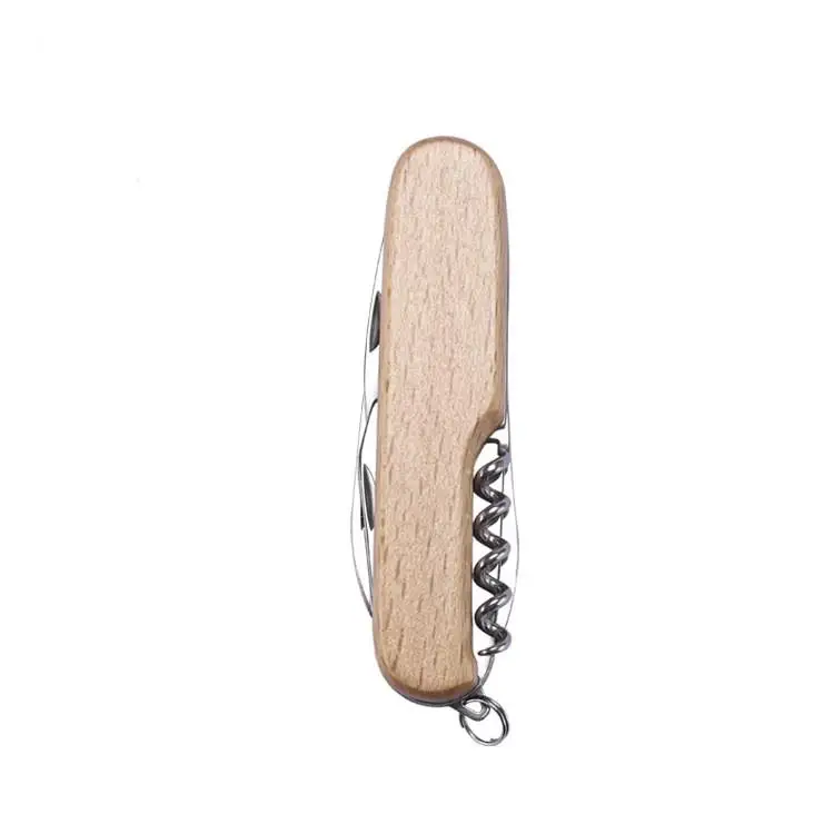 Hongfeng Precision 5-Blade Multi-Functional  Folding Knife with Wood Handle for Multi-Purpose Use