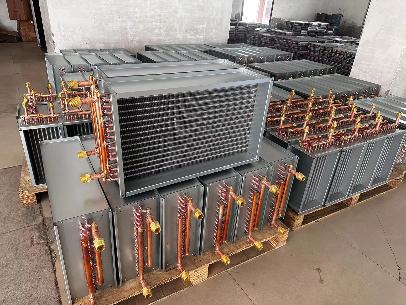 Factory Direct Sales Refrigeration Copper Tube Aluminum Fins Heat Exchanger