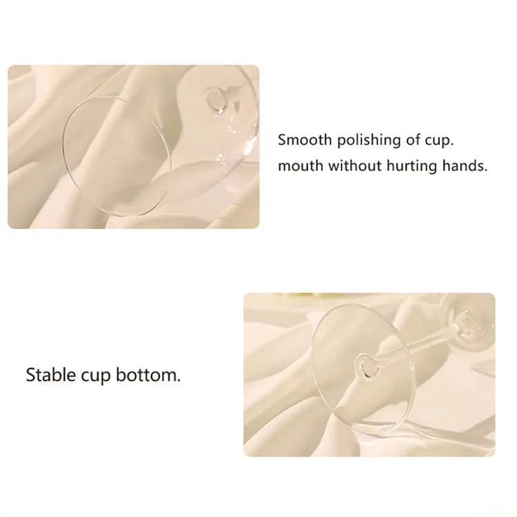 Light Luxury Wine Glass Borosilicate Glass Of Wine Gift Box Set High Appearance Level Tall Pink Wine Glasses Custom Wholesale