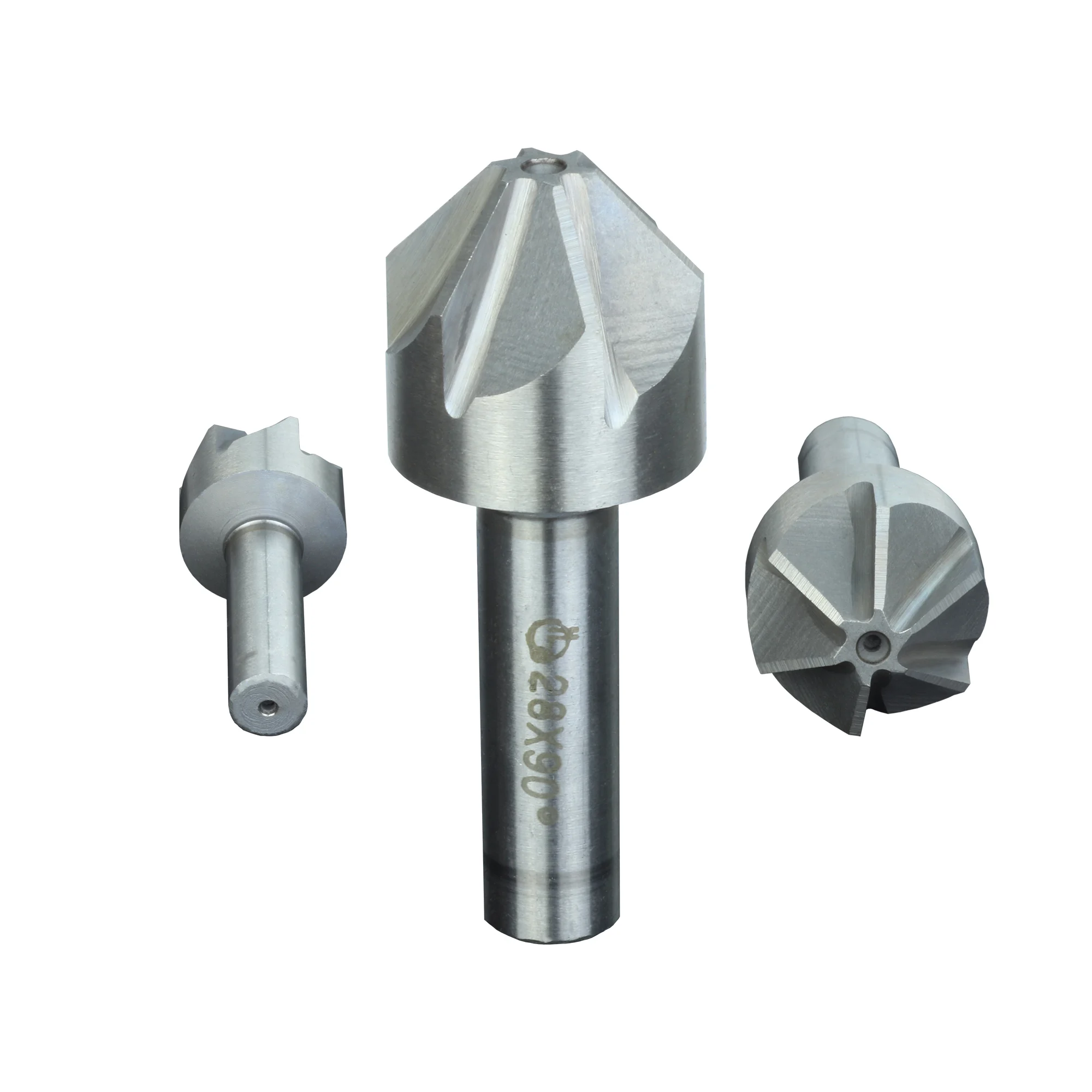 Straight Shank Countersink Drill Bit Set 3 Flute 60 90 120 Degree HSS Chamfer Chamfering Cutter End Mill Tool 14-80mm