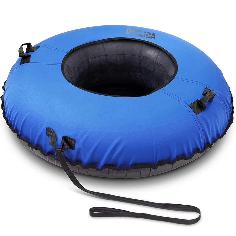 Pulling 100cm 120Cm Pvc Adult Winter Heavy Duty Snow Tubing Slide Inflatable Sleds Seat Snow Tube For Snow With Canvas Cover