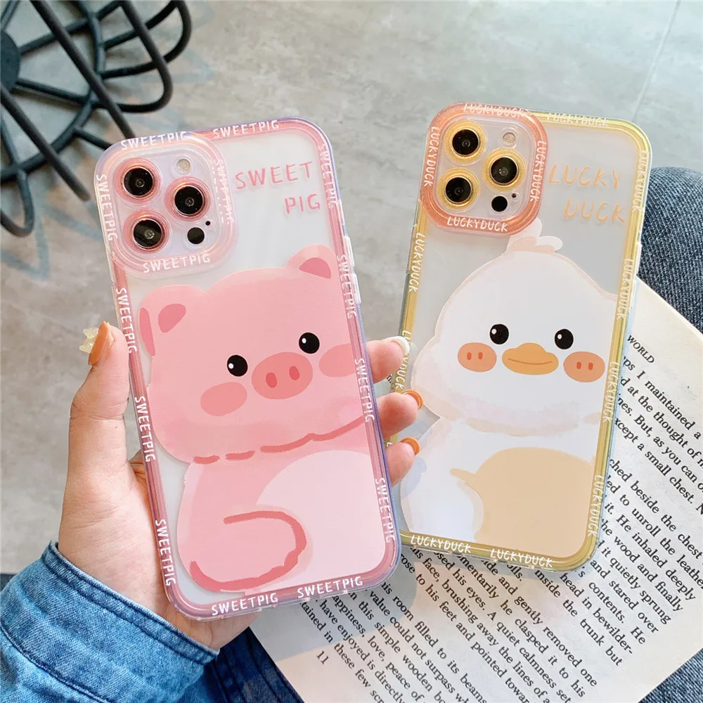 Custom Soft Clear Tpu Cartoon Lens Camera Protection Phone Cover for iPhone 12 11 Xs 13 for iPhone 14 Pro Max Case