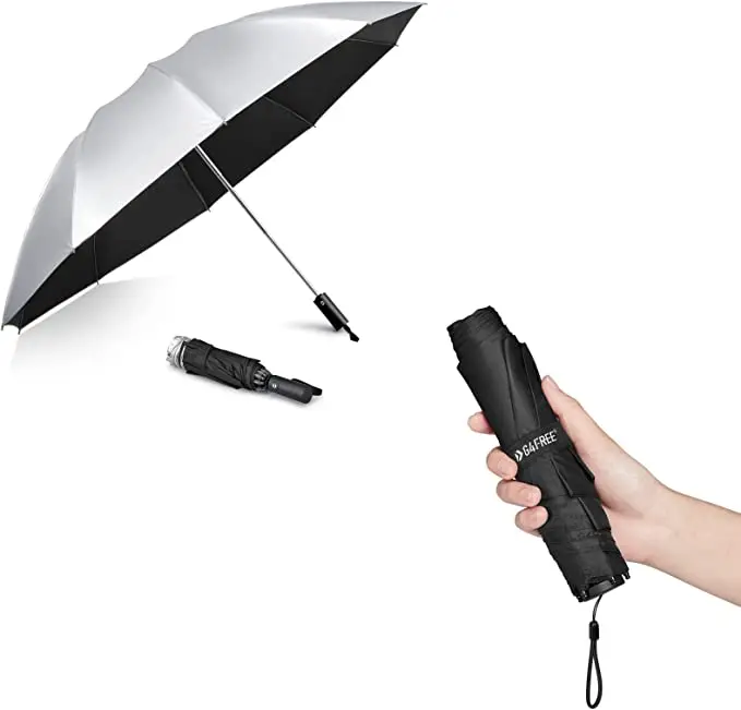 Factory Wholesale promotional advertising umbrella gifts and UV protection black glue sunshade folding portable umbrella