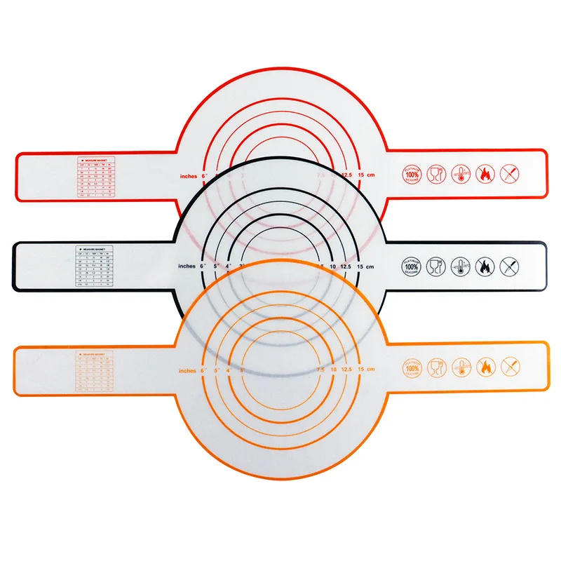Long Handle Transfer Dough Pizza Baked at high Temperature Food Grade Silicone Bread Baking Mat with Double Ears Easy to Release