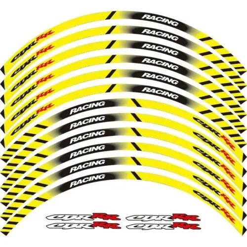 Motorcycle Rim Stripes Wheel Decals Tape Stickers For HONDA REPSOL HRC CBR RR