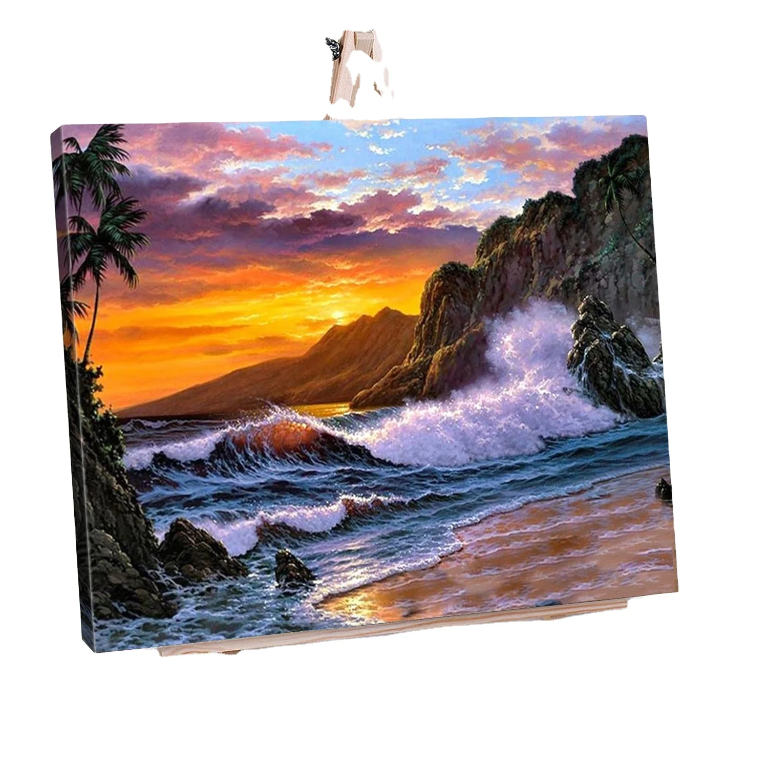 wholesale cotton excellent DIY custom Picture paint by numbers framed