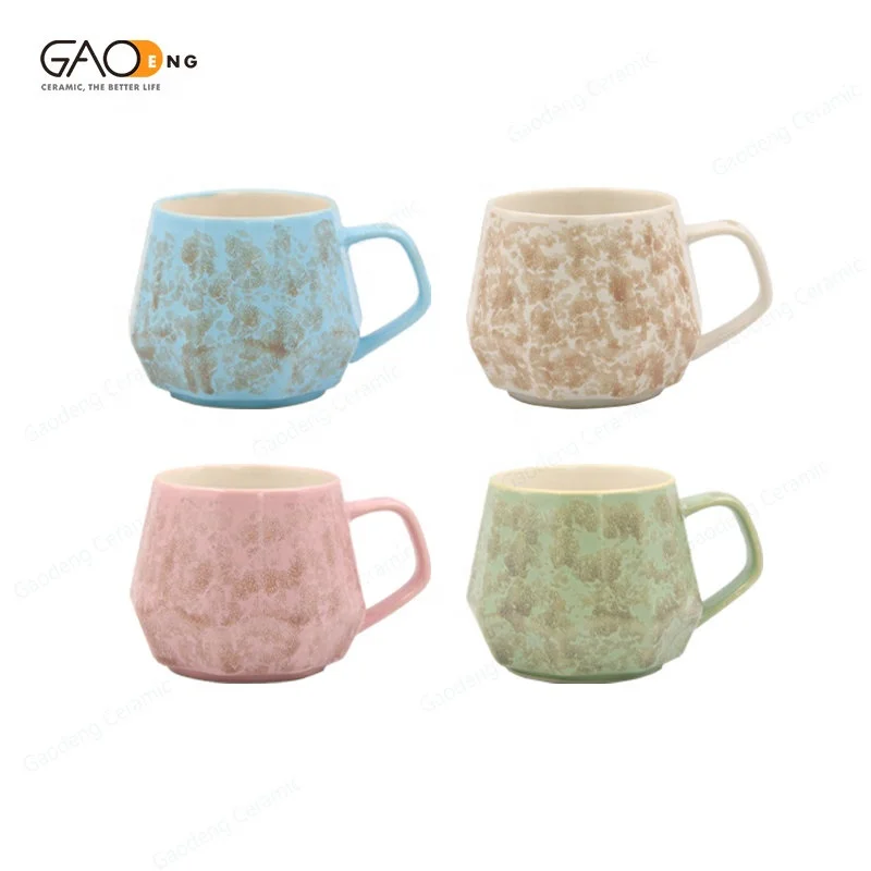 factory new arrivals of new bone china cups custom  pink blue green white ceramic mugs