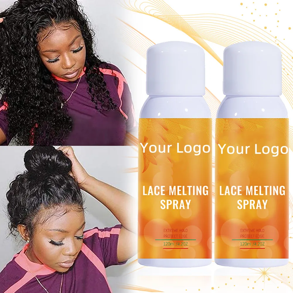 Private Label Quick Dry Hair Temporary Extreme Strong Hold Wig Lace Adhesive Glue Holding Melting Spray for Lace Wig