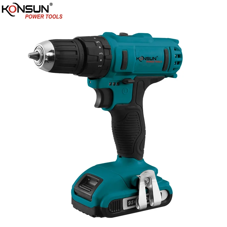 KONSUN Lithium Battery Electric Drill 21V Cordless Drill with 2 0AH drill set Rechargeable Electric Screwdriver Kits