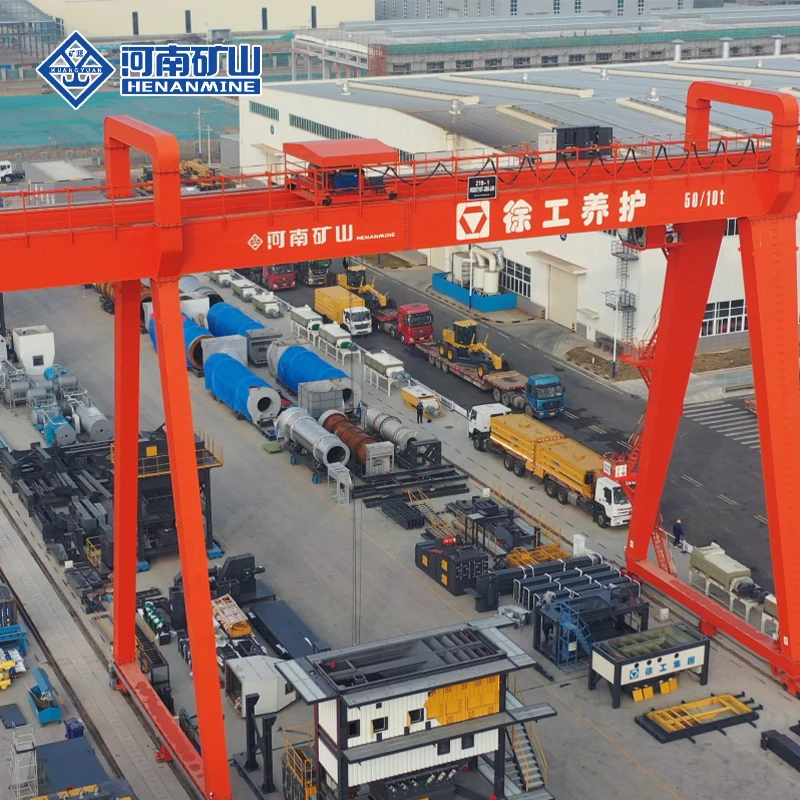 Heavy duty cabin control double beam electric gantry frame crane 30 t