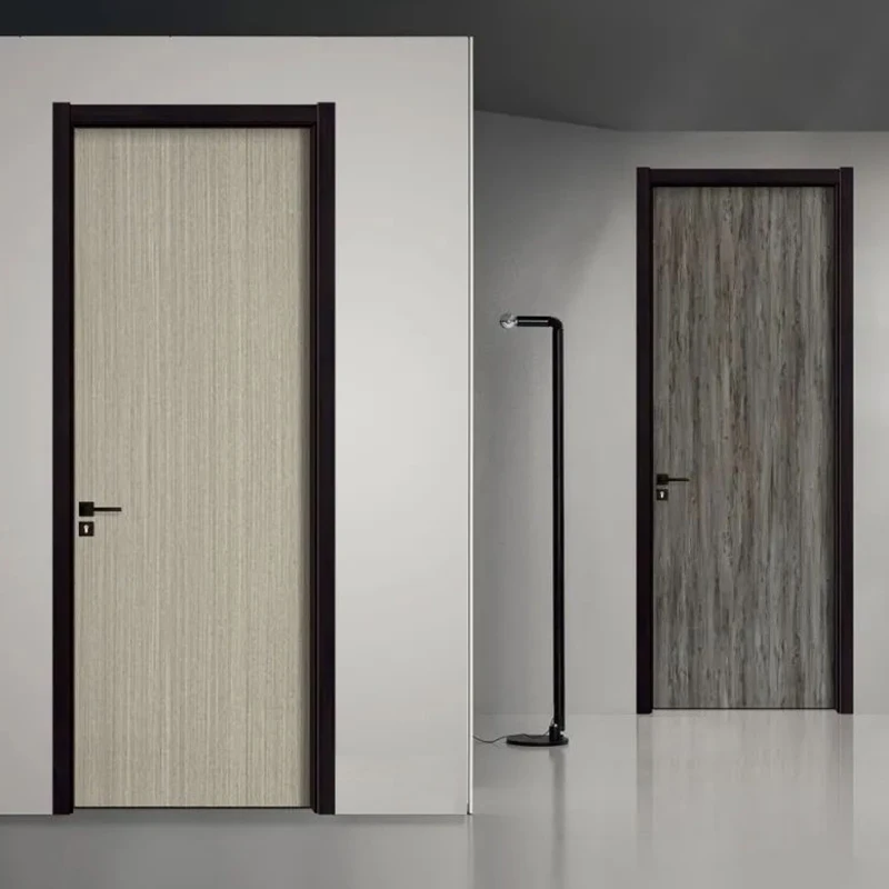 WPC waterproof wooden doors for houses office interior room bathroom bedroom wpc panel cheap price latest design pictures