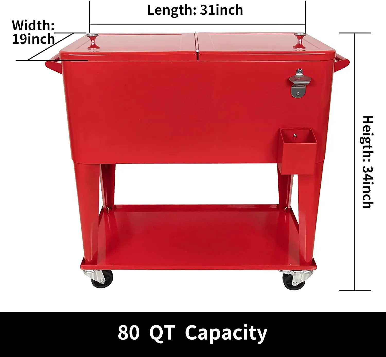 80 Quart Outdoor Mental Waterproof Ice Chest Cooler Box With Wheels Picnic Cooler Bag Reusable Ice Cooler Bag