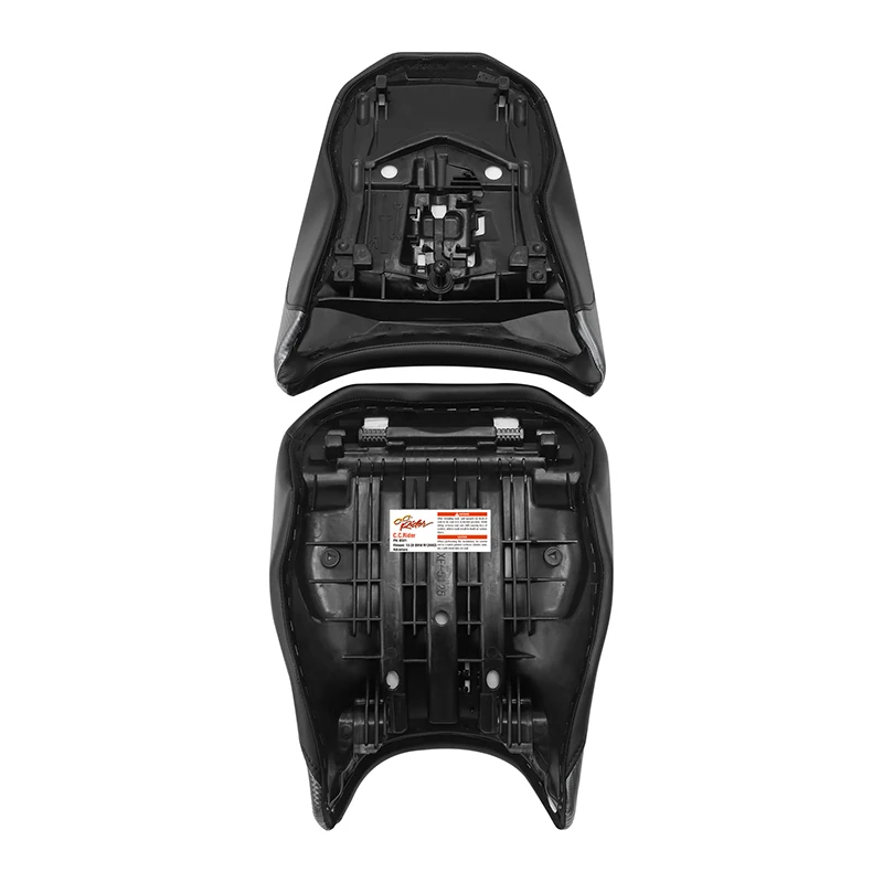 BS01-06-BR Black+Red Driver & Passenger Seat Pillion Fit For BMW R1200GS Adv 13-18 R1250GS Adv 19-23