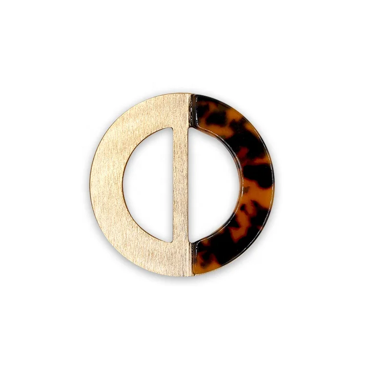 New fashion manufacturer design aluminium alloy+Acetate adjuster pin belt buckle