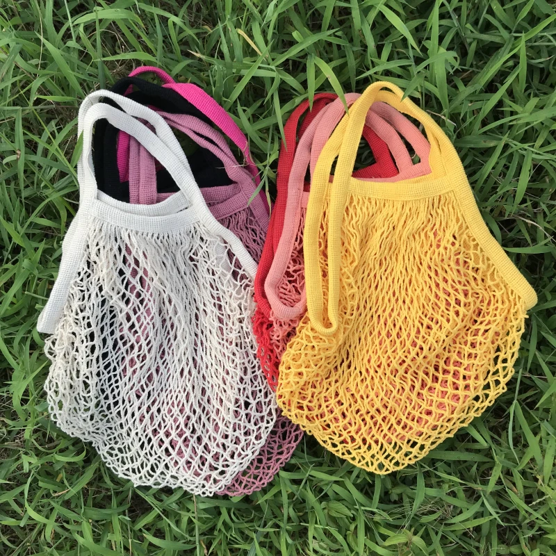 Wholesale 100% Organic  Eco-Friendly Packaging Fruit Vegetable Recyclable Fruit Small Jute Organic Cotton Bag