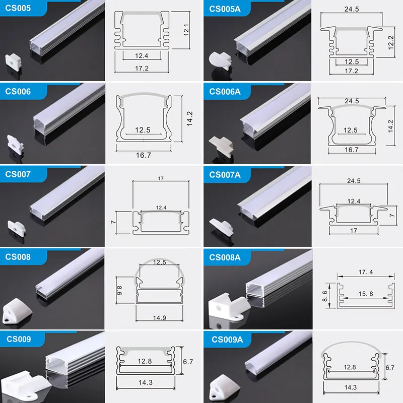 OEM ODM Indirect leds Aluminum Profile PC Cover LED Strip Light Cover For Strip light