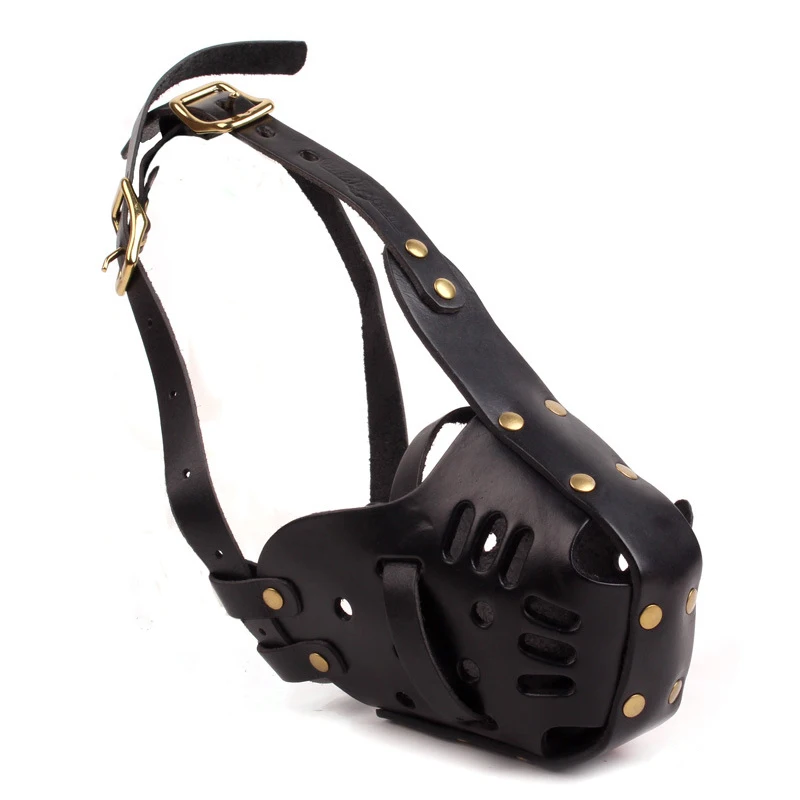 По индивидуальному заказу высокое серьги из высококачественного гипоаллергенного сплава с укус натуральная кожа Собака защиты рта морда крышка