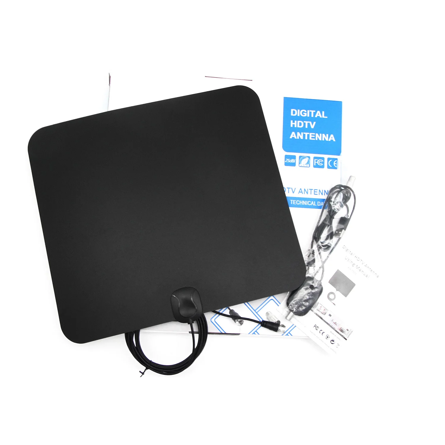Amplified HDTV Digital indoor TV Antenna Support All Televisions  TV Antenna for Free Local Channels 4K HD 1080P FM/VHF/UHF