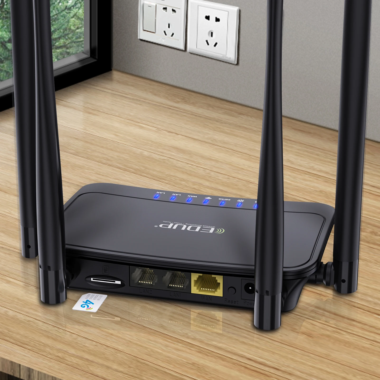 Wi-Fi-роутер EDUP, 300 Мбит/с, для Азии, Европы, Африки, 4G, LTE, SIM-карта, R102