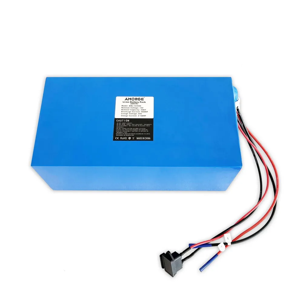 72 Volt Lifepo4 Battery Pack 72V 30Ah 40Ah 50Ah 60Ah 100Ah Electric Bicycle Lithium Ion Battery