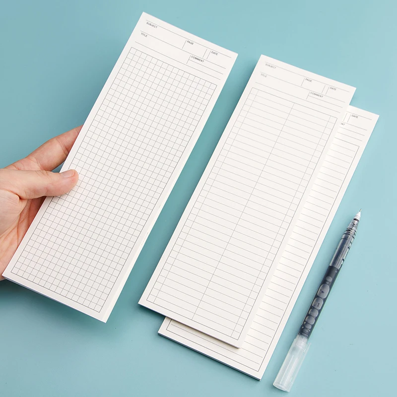 Creative Multi-function Horizontal Line Grid Sticky Memo Pad Cartoon Cute Student Day Week Plan Time Message Registration Note