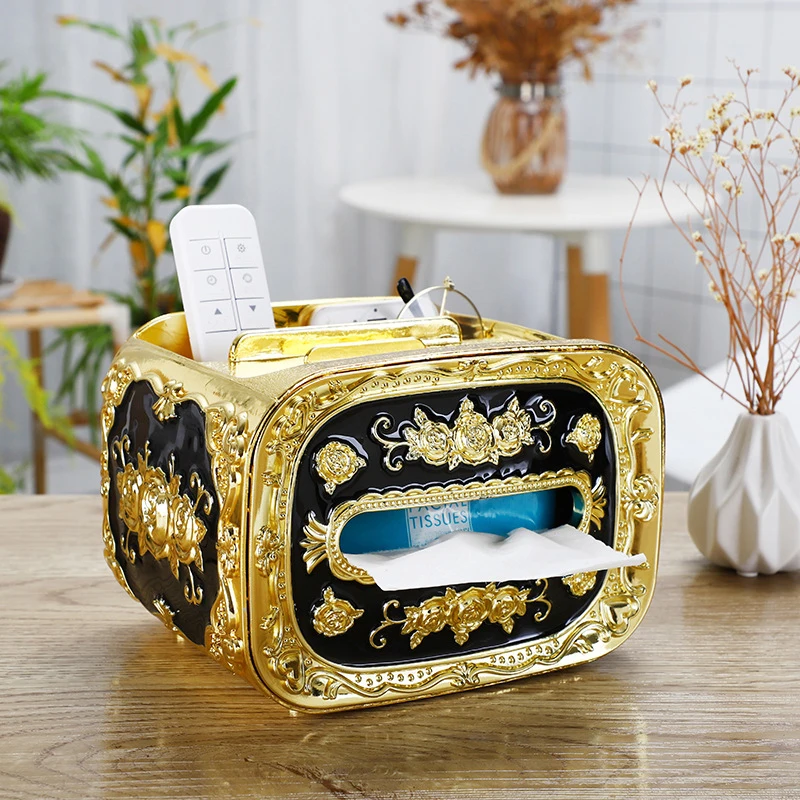 2022 Creative Square Plastic Desktop Tissue Box TV Phone Holder Tissue Box Manufacturer Directly Sale