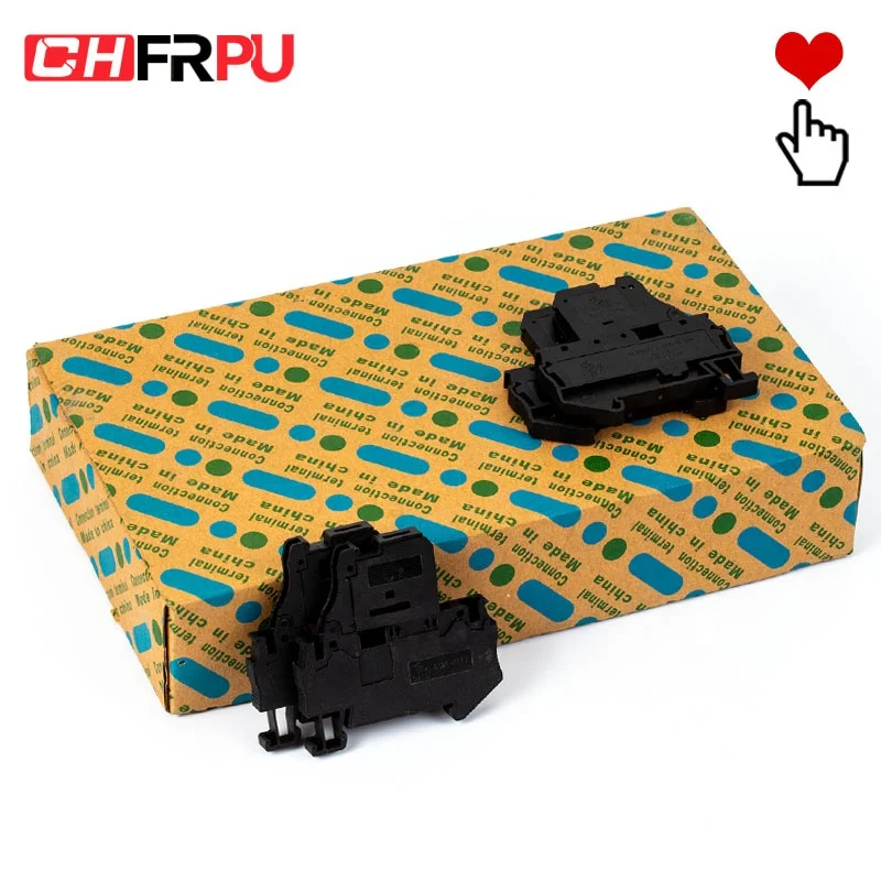 CHFRPU ST4-HESI/ST-4RD 4mm2 DIN Rail Combined Spring Fuse Terminal Block Pull-back Spring Terminal Block