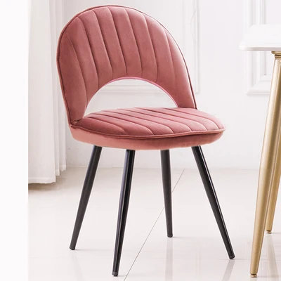 WS3801 Luxury style dining chair Velvet upholstered family living room chairs hotel frame kitchen chairs padded for restaurant