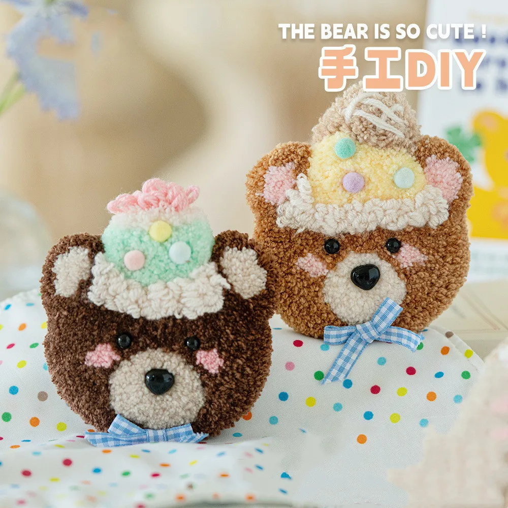 Punch Needle Coasters Kit, Embroidery Kit for Beginners Car Coasters DIY Rug Drink Coasters Tools DIY Needle Punch Craft