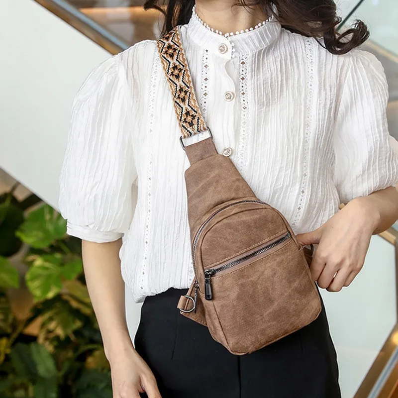 Ladies Small PU Vegan Leather Fanny Pack Fashionable Cross-body Sling Bag for Casual and Travel Shoulder Style