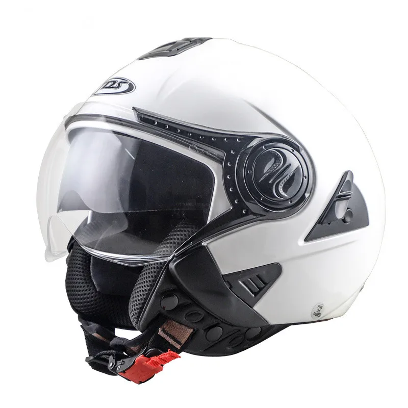 Vintage Jet casco Retro open face helmets bright black casco de moto motorcycle helmet ece approved