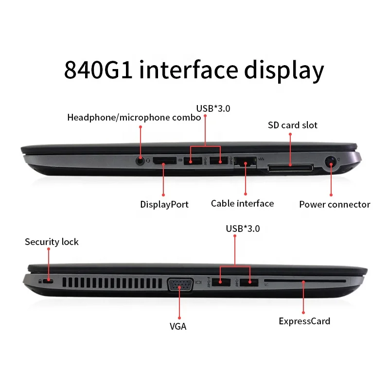 
Grade A Refurbished hp laptop used laptops for sale wholesale probook 840G1 840G2 820G1 820G2 850G1 850G2 