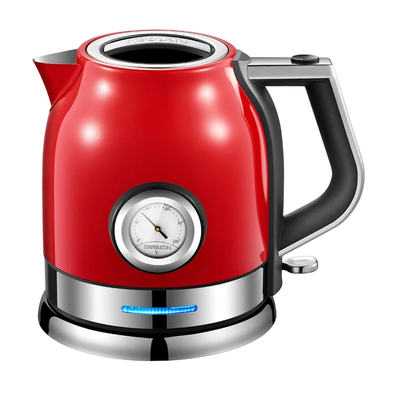 1.8L European Style Electrical Water Kettle Boil Dry Protection Fast Boiling Kettle with Colorful Coating
